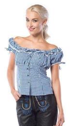 Blouse Liesl blauw/wit
