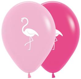ballonnen flamingo 12st