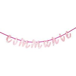 Letterbanner communie roze