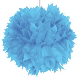 Pompon diam. 30 cm blauw