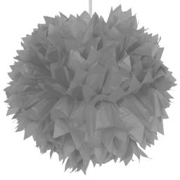 Pompon diam. 30 cm zilver