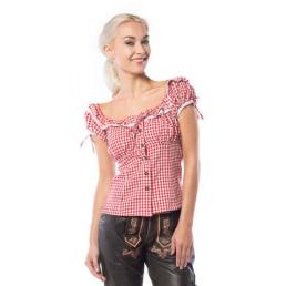 blouse Liesl rood/wit