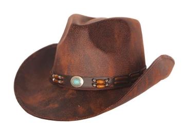 cowboyhoed lederlook