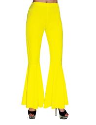 Flare broek geel