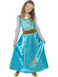 Blauwe medieval maid