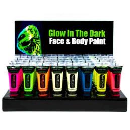 Glow in the dark face and body paint