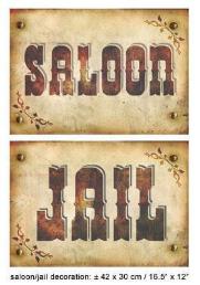 Muurdeco saloon/jail