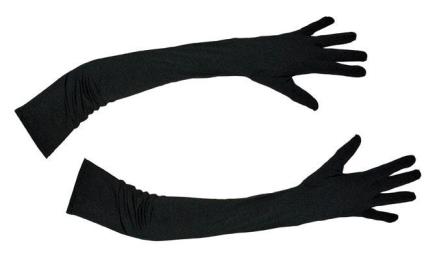 Zwart lang 33cm handschoenen