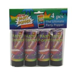 Party popper 10 cm 4st