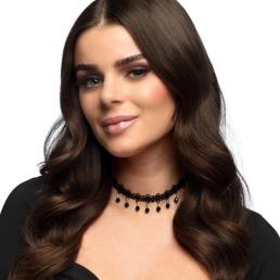 chocker zwart parel