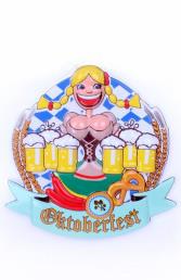 wanddeco oktoberfest vrouw