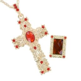 Sint ketting kruis + ring