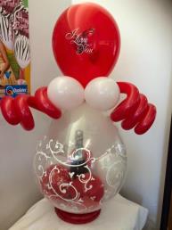 Cadeauballon Love met fles