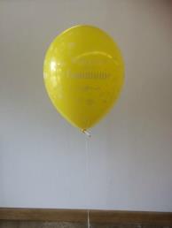 ballon met helium aan lint + gewichtje