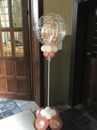 pilaar met bubble harten bedrukt