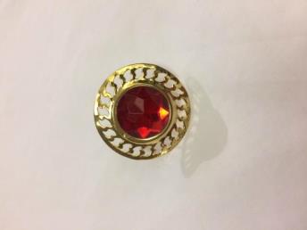 Ring sint goud/rood rond