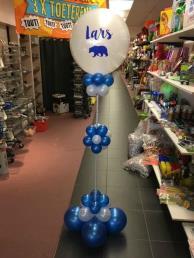 Bedrukte ballonpilaar met bloem 