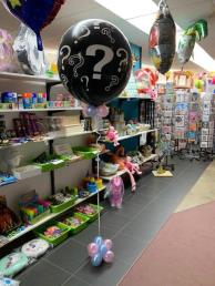 Gender reveal ballon vraagteken